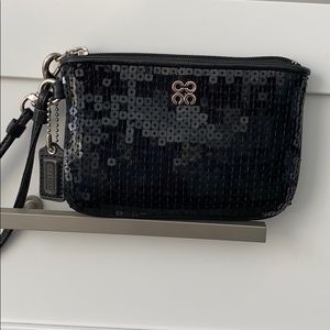 Coach sequin wristlet